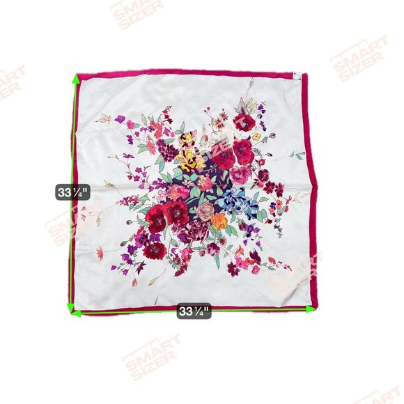 Vintage Création Adam Hand Decorated Bouquet France Silk Floral Scarf 33.25" - Picture 5 of 7